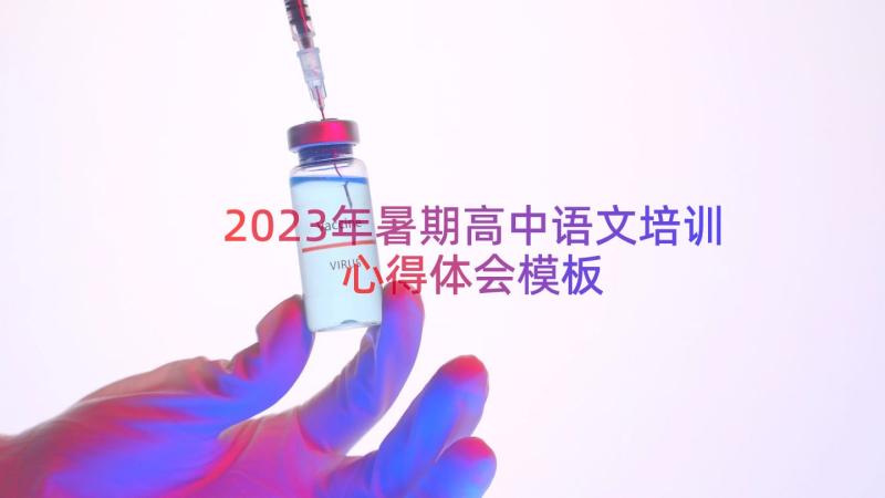 2023年暑期高中语文培训心得体会（模板16篇）