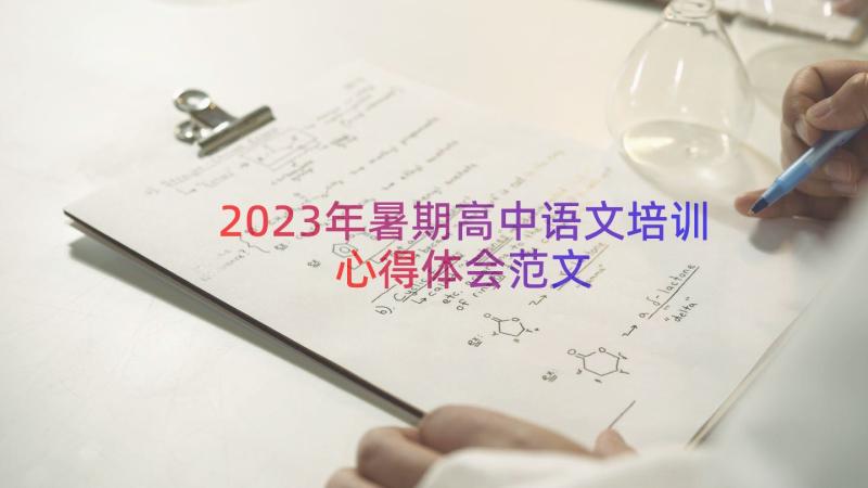 2023年暑期高中语文培训心得体会范文（15篇）