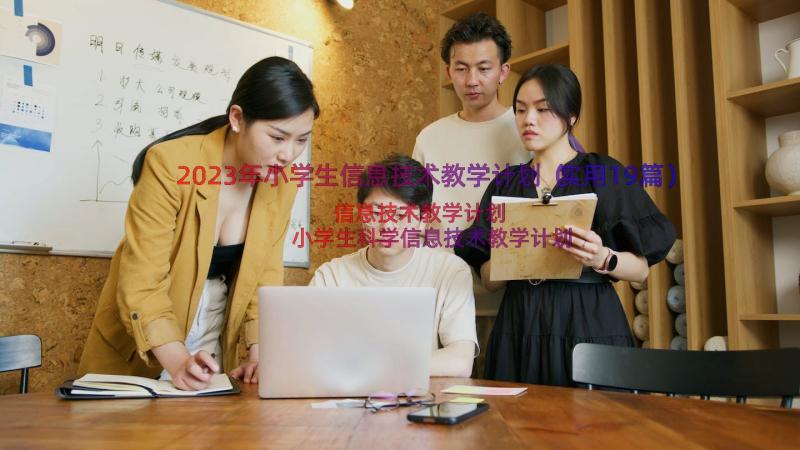 2023年小学生信息技术教学计划（实用19篇）