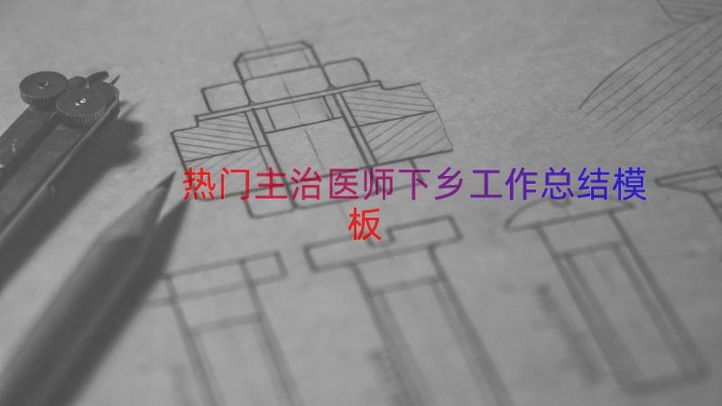 热门主治医师下乡工作总结（模板17篇）