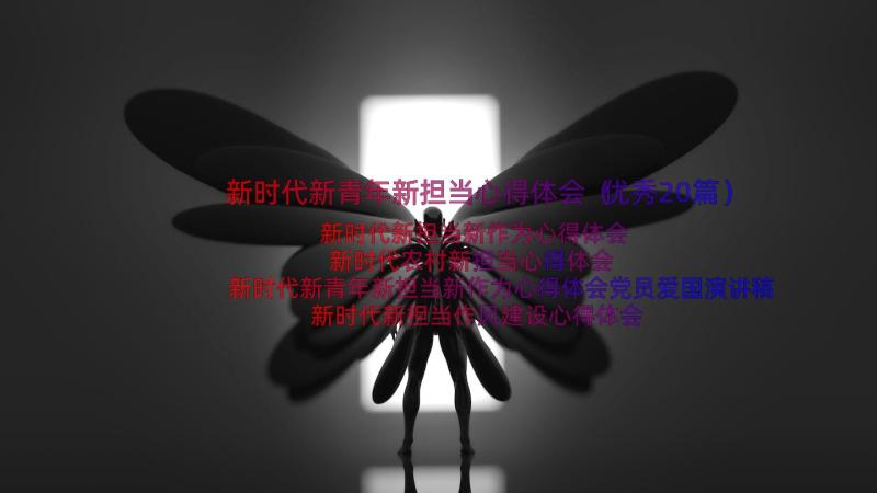 新时代新青年新担当心得体会（优秀20篇）