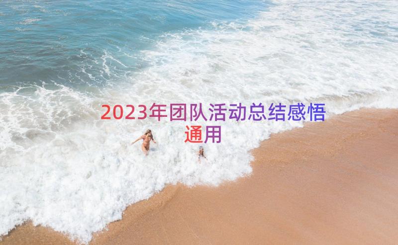 2023年团队活动总结感悟（通用18篇）