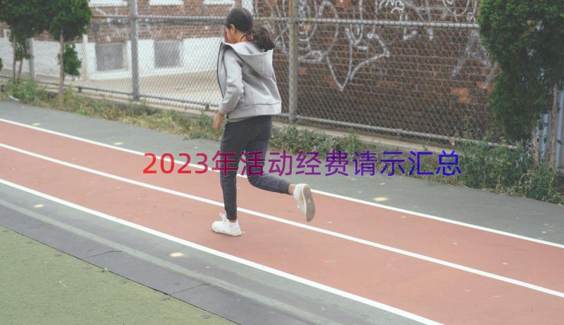 2023年活动经费请示（汇总20篇）