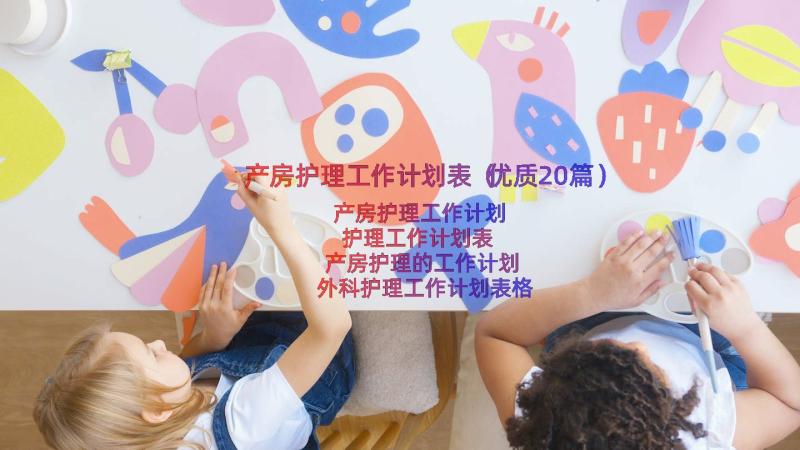 产房护理工作计划表（优质20篇）