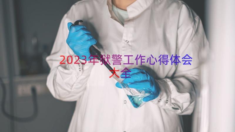 2023年狱警工作心得体会大全（12篇）