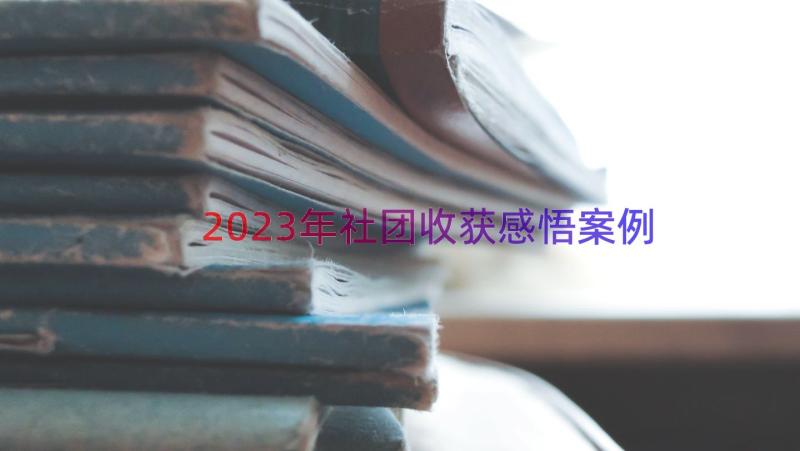 2023年社团收获感悟（案例14篇）