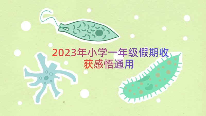 2023年小学一年级假期收获感悟（通用15篇）