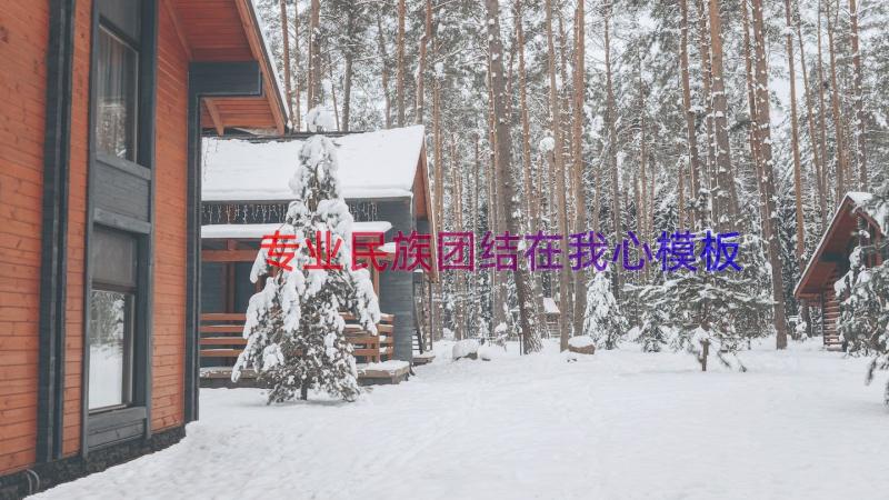 专业民族团结在我心（模板16篇）