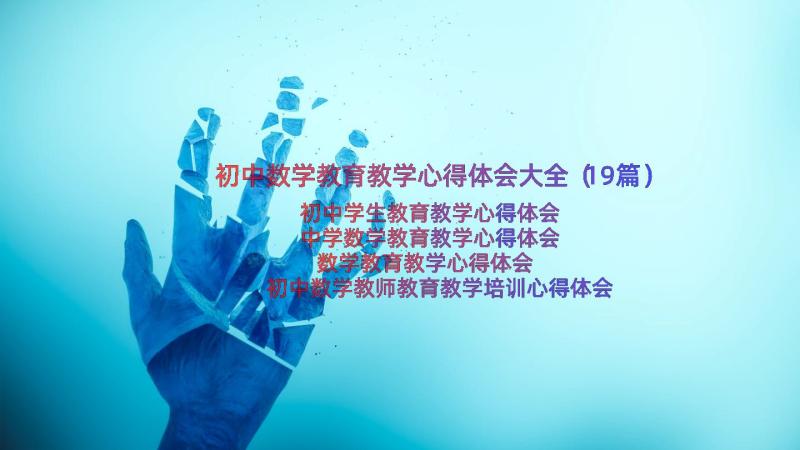 初中数学教育教学心得体会大全（19篇）