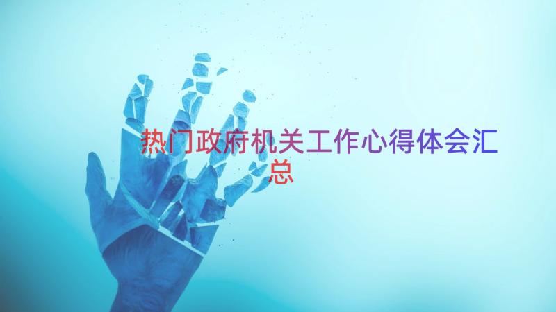 热门政府机关工作心得体会（汇总14篇）