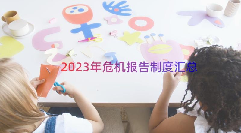 2023年危机报告制度（汇总18篇）