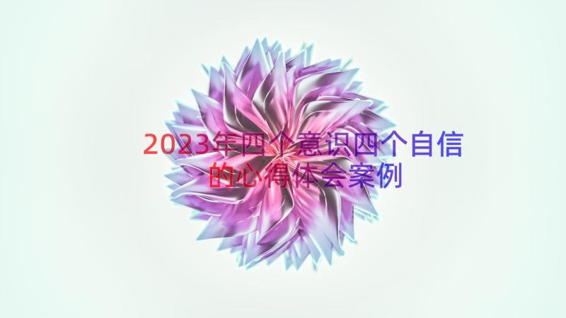 2023年四个意识四个自信的心得体会（案例13篇）