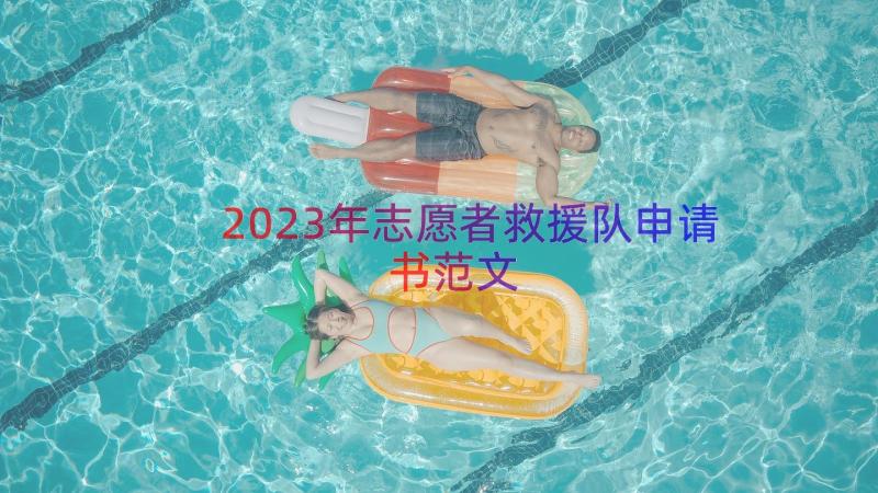 2023年志愿者救援队申请书范文（16篇）