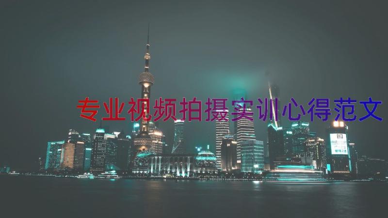 专业视频拍摄实训心得范文（15篇）