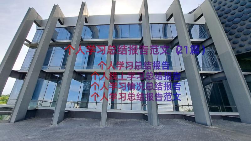 个人学习总结报告范文（21篇）