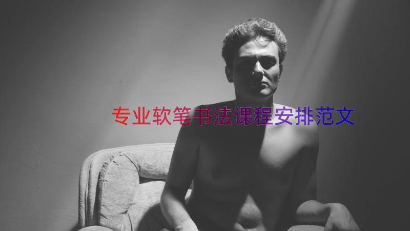 专业软笔书法课程安排范文（21篇）