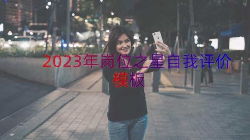 2023年岗位之星自我评价（模板15篇）