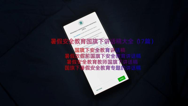 暑假安全教育国旗下讲话稿大全（17篇）