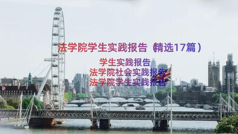 法学院学生实践报告（精选17篇）