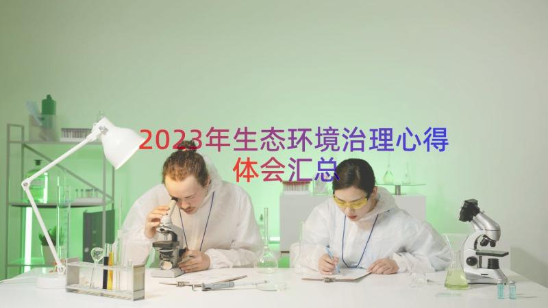 2023年生态环境治理心得体会（汇总12篇）