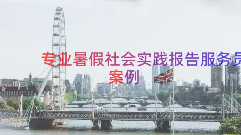 专业暑假社会实践报告服务员（案例14篇）