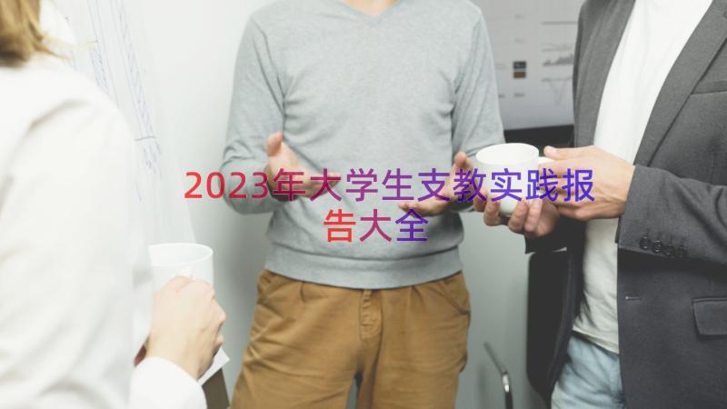 2023年大学生支教实践报告大全（13篇）