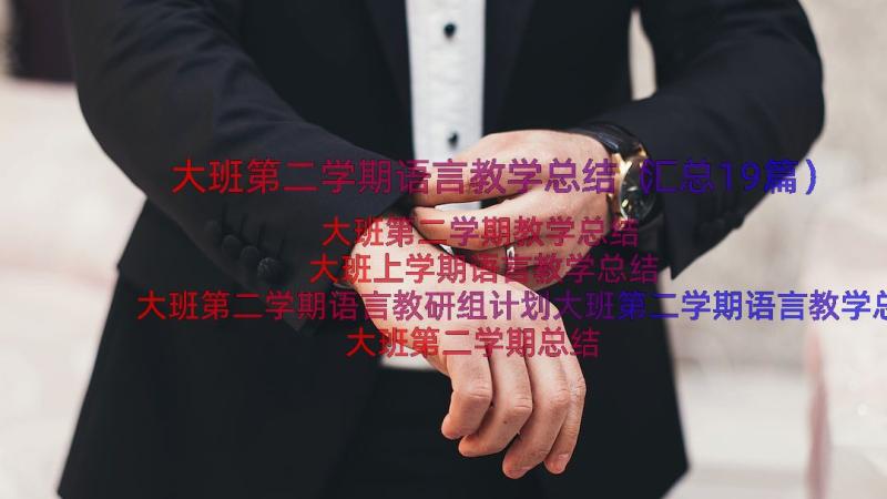 大班第二学期语言教学总结（汇总19篇）