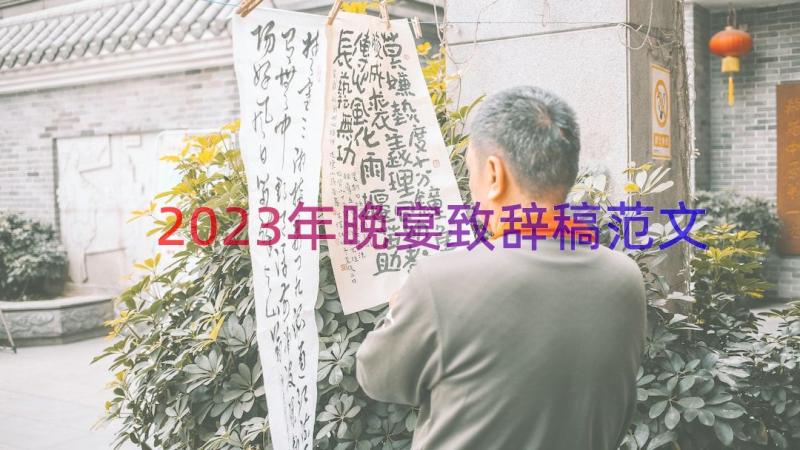 2023年晚宴致辞稿范文（16篇）