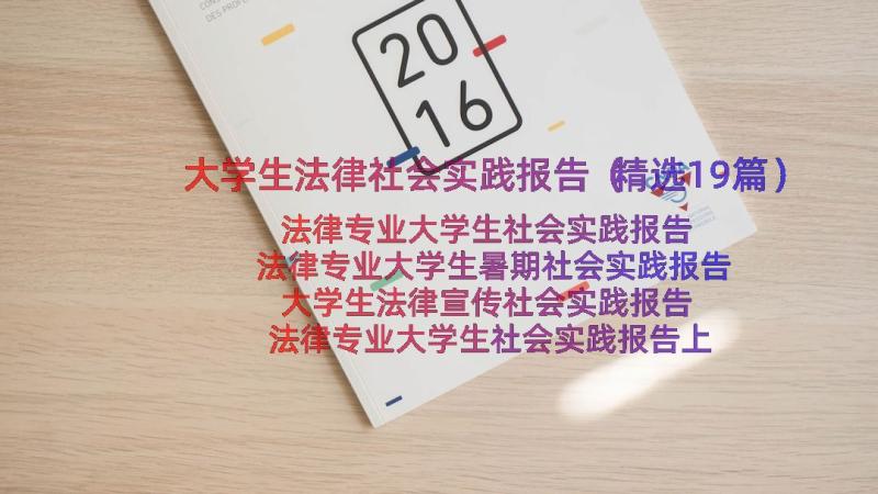 大学生法律社会实践报告（精选19篇）