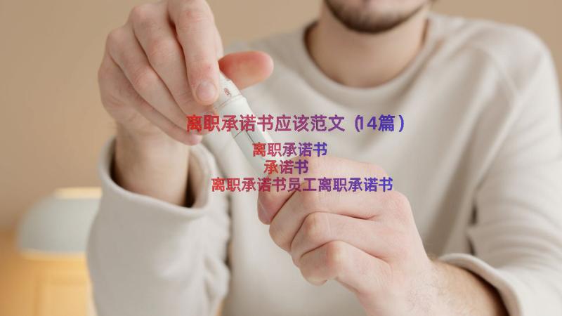 离职承诺书应该范文（14篇）