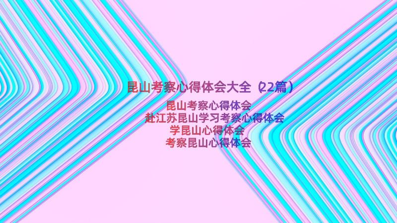 昆山考察心得体会大全（22篇）