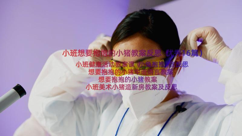 小班想要抱抱的小猪教案反思（优秀16篇）