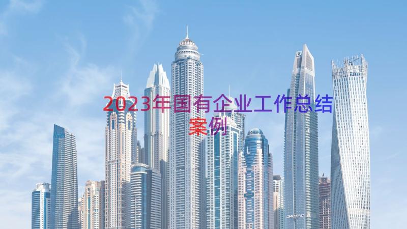 2023年国有企业工作总结（案例16篇）