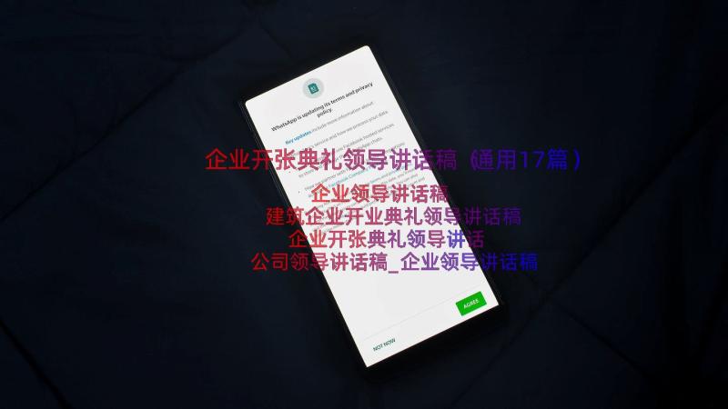 企业开张典礼领导讲话稿（通用17篇）