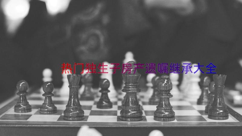 热门独生子房产遗嘱继承大全（14篇）