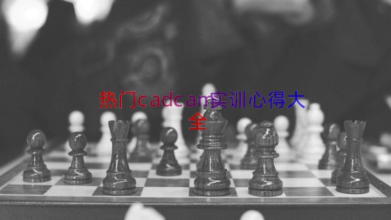 热门cadcam实训心得大全（17篇）