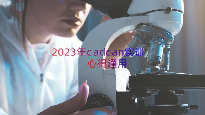 2023年cadcam实训心得（通用13篇）