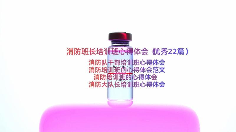 消防班长培训班心得体会（优秀22篇）