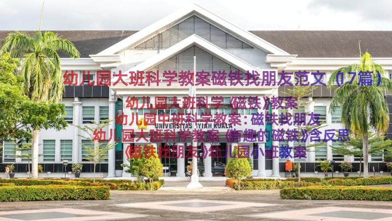 幼儿园大班科学教案磁铁找朋友范文（17篇）