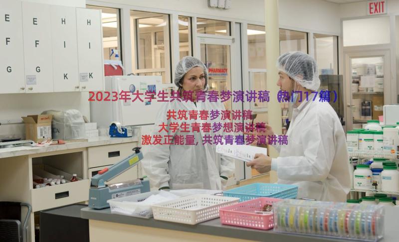 2023年大学生共筑青春梦演讲稿（热门17篇）