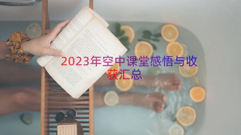 2023年空中课堂感悟与收获（汇总16篇）