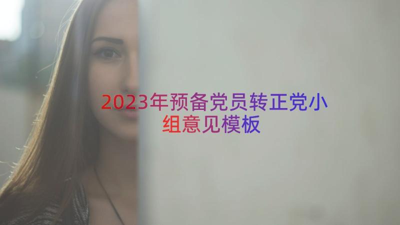 2023年预备党员转正党小组意见（模板16篇）