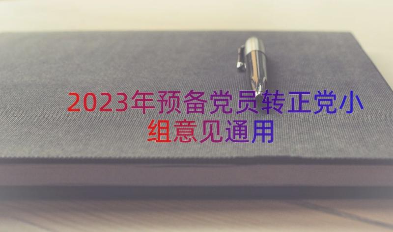 2023年预备党员转正党小组意见（通用15篇）