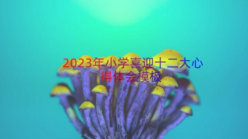 2023年小学喜迎十二大心得体会（模板15篇）