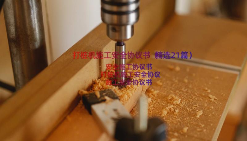 打桩机施工安全协议书（精选21篇）