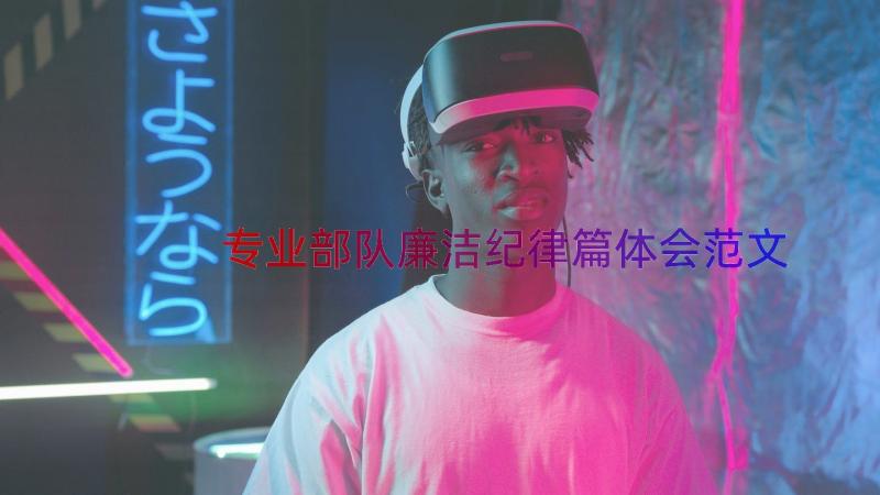 专业部队廉洁纪律篇体会范文（20篇）