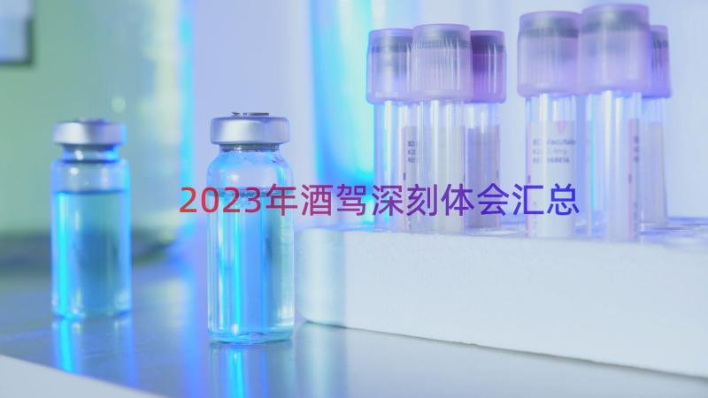 2023年酒驾深刻体会（汇总15篇）