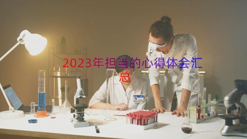 2023年担当的心得体会（汇总16篇）