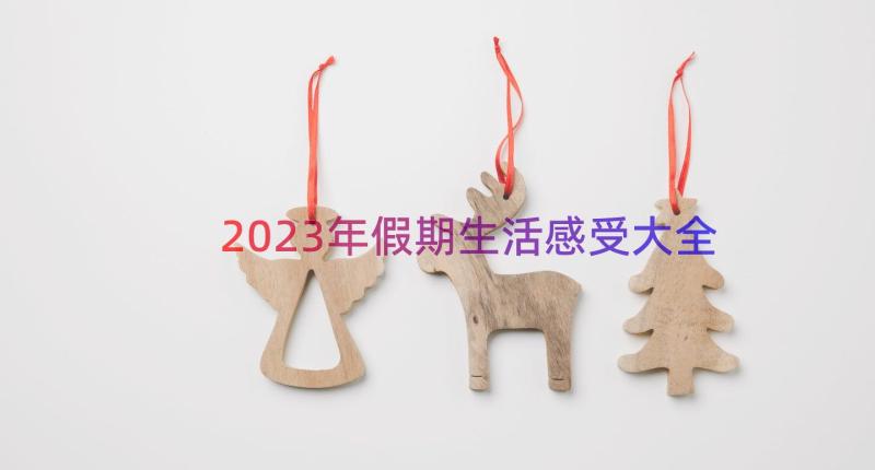 2023年假期生活感受大全（12篇）