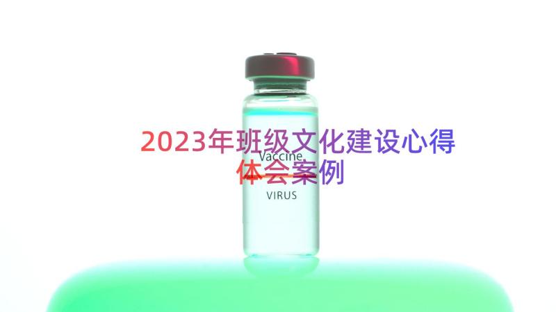 2023年班级文化建设心得体会（案例18篇）